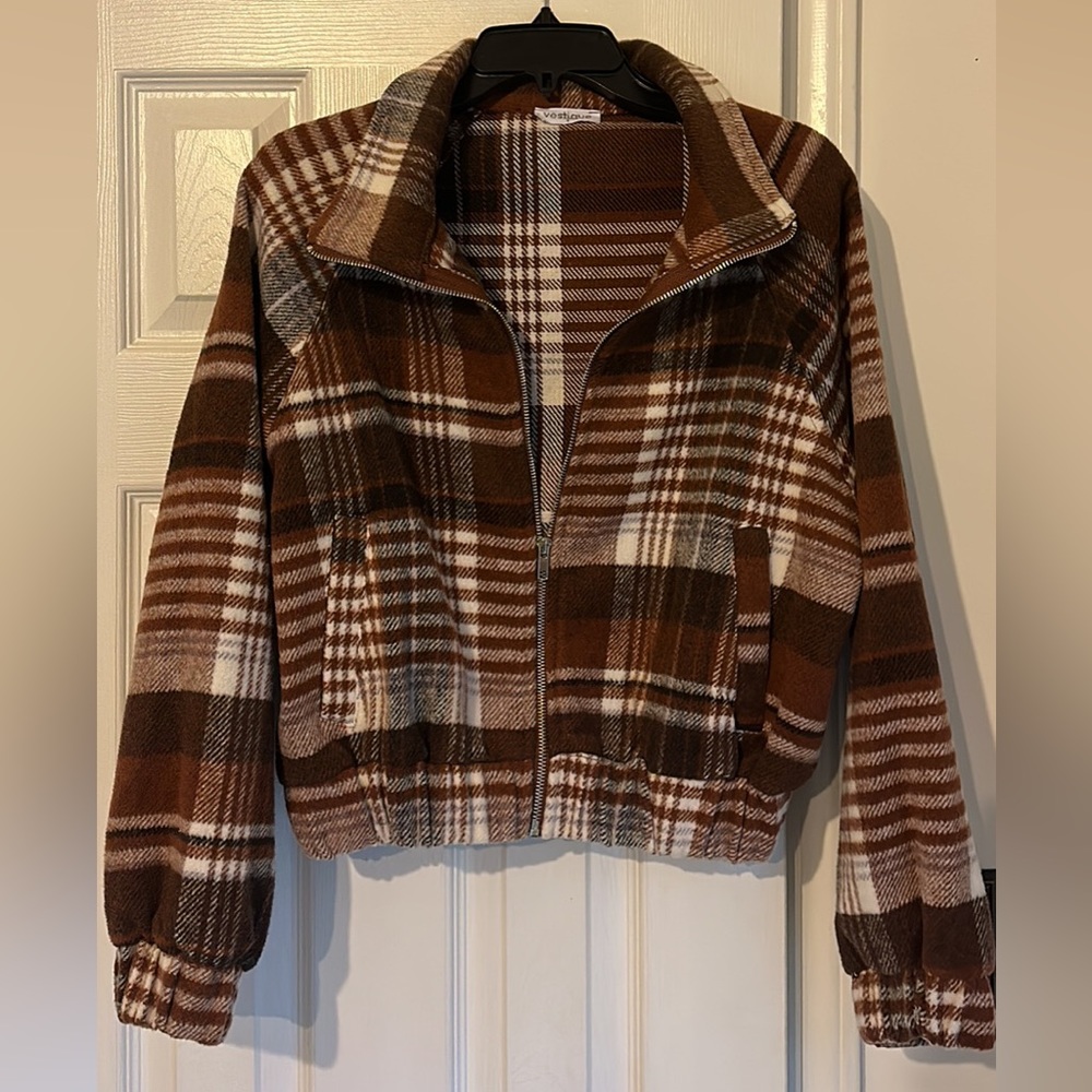 Womens Vestique Brown Multi Colored Jacket